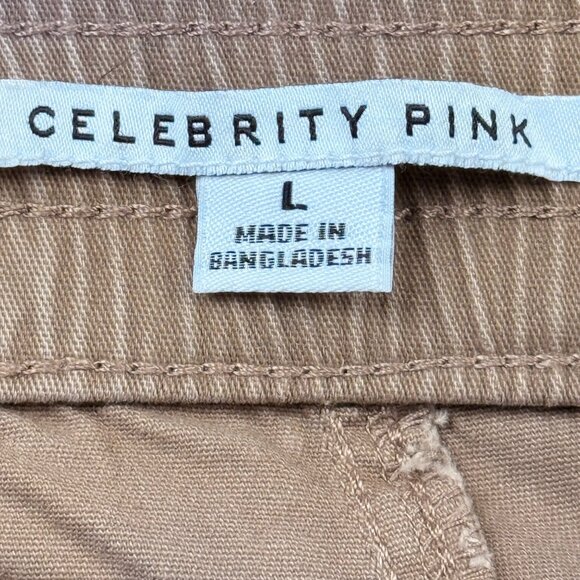 Celebrity Pink Women's Elastic Waist/Toggle Hem Parachute Tan Pants Sz Large NWT - Picture 5 of 11